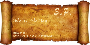 Sós Péter névjegykártya