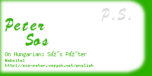 peter sos business card
